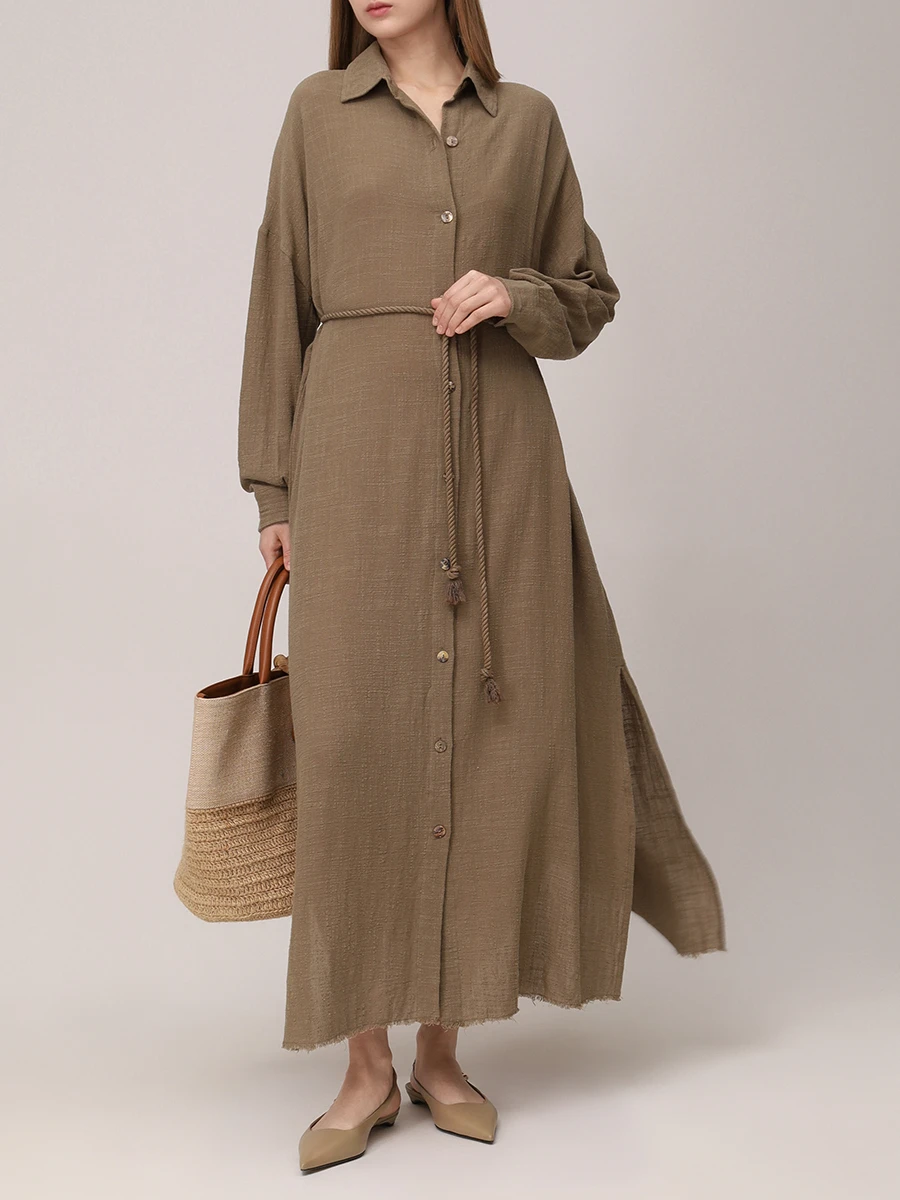 Платье-рубашка хлопковое