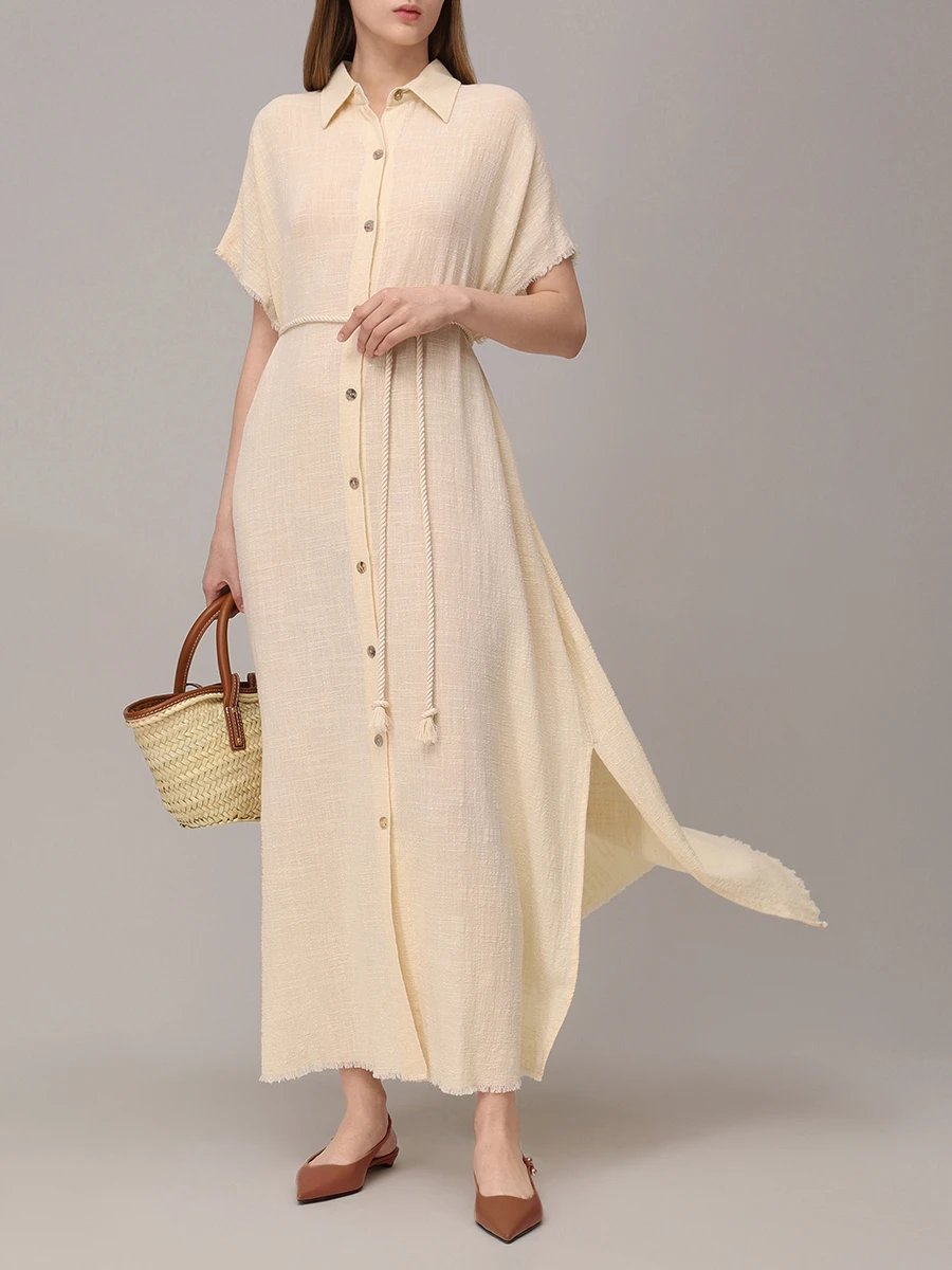 Платье-рубашка хлопковое