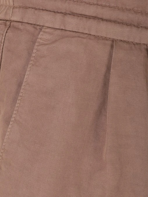 Брюки изо льна и хлопка BRUNELLO CUCINELLI