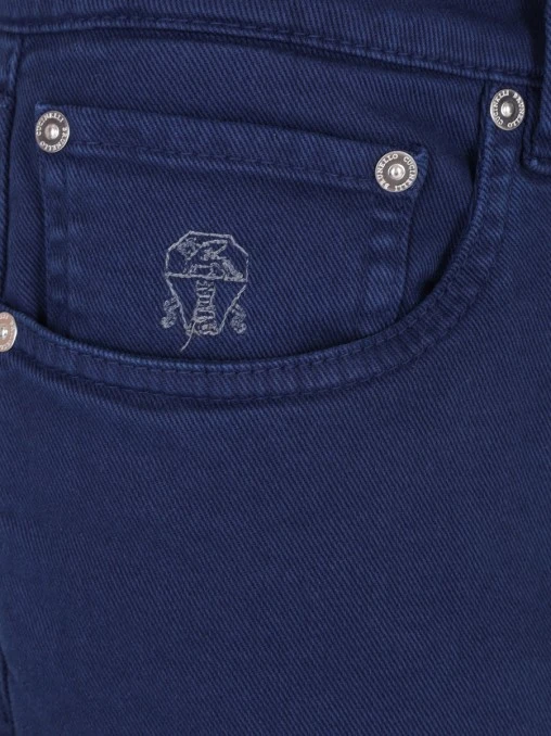 Джинсы Slim Fit хлопковые BRUNELLO CUCINELLI