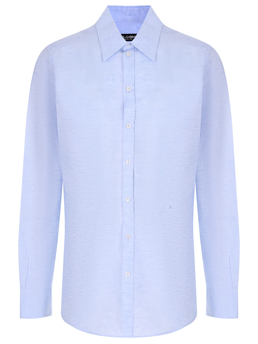 Рубашка Regular Fit из хлопка и льна