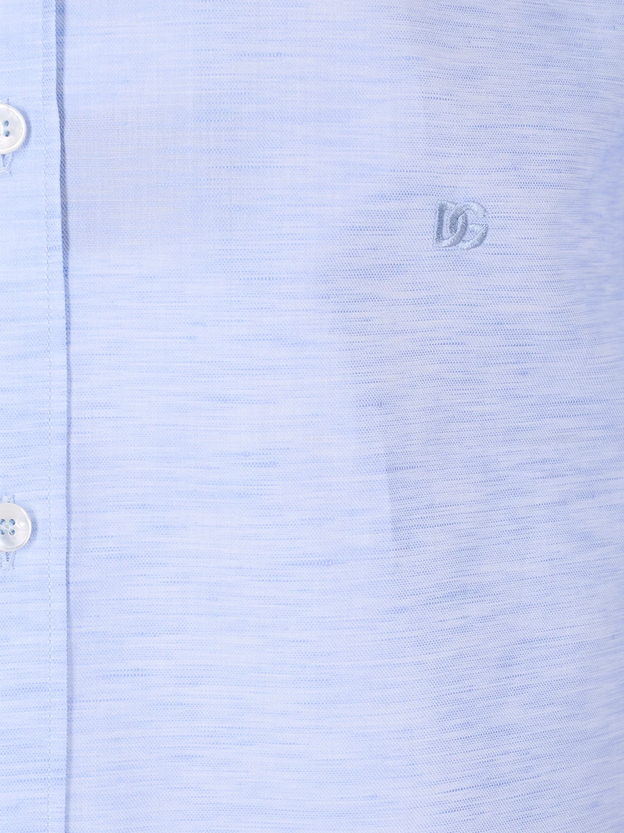 Рубашка Regular Fit из хлопка и льна