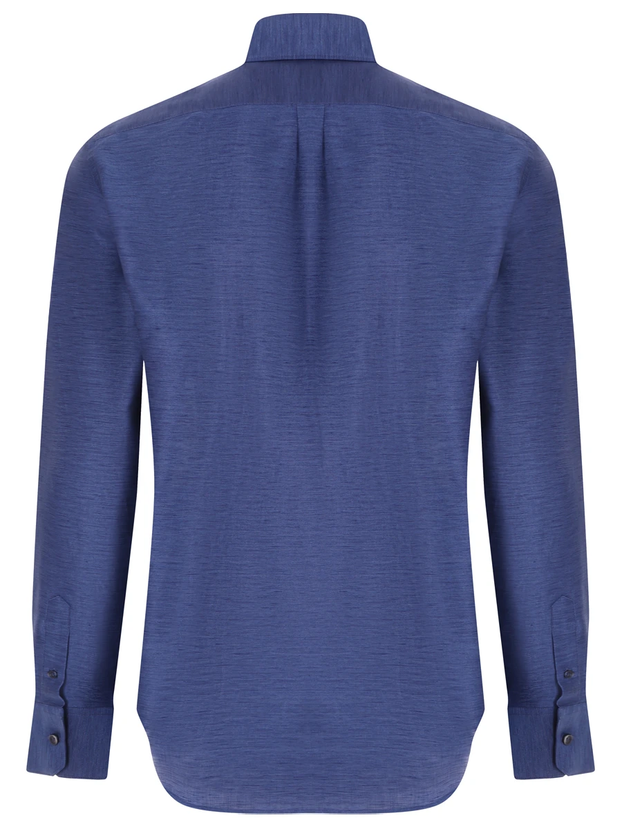 Рубашка Regular Fit из хлопка и льна