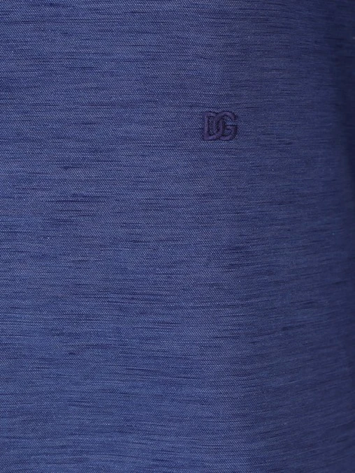 Рубашка Regular Fit из хлопка и льна DOLCE & GABBANA