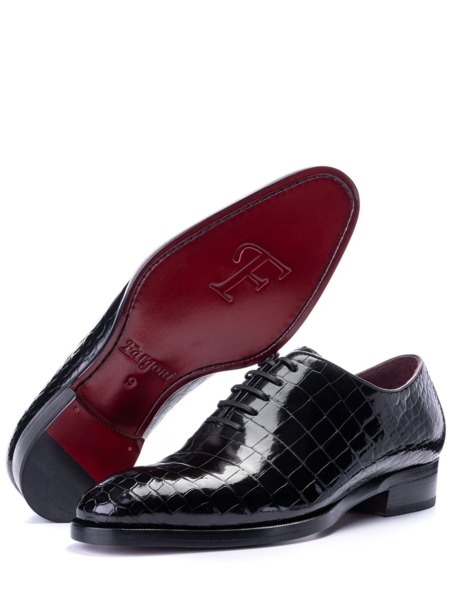 Оксфорды из кожи крокодила