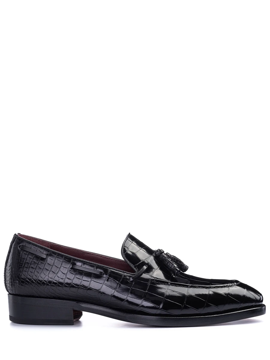 Лоферы из кожи крокодила