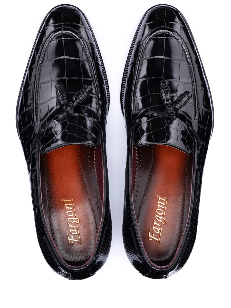 Лоферы из кожи крокодила