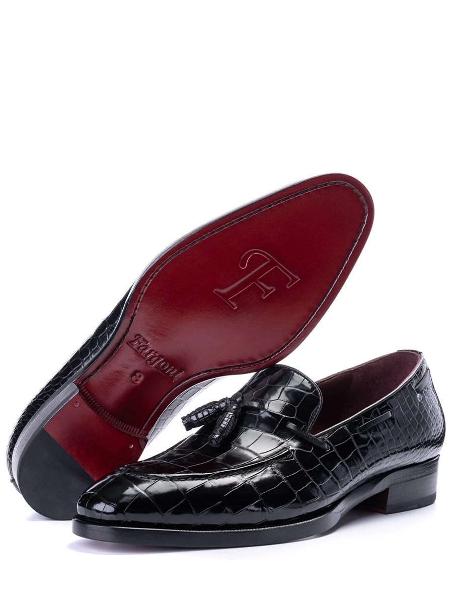 Лоферы из кожи крокодила