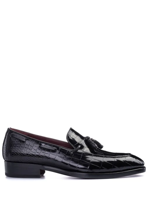 Лоферы из кожи крокодила FARGONI