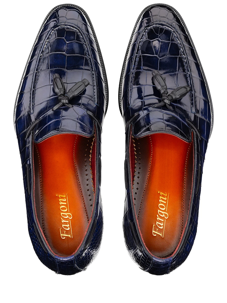 Лоферы из кожи крокодила