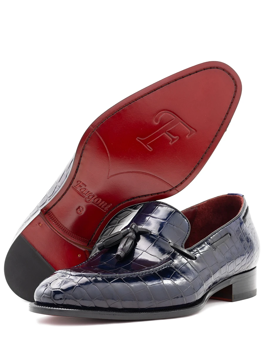 Лоферы из кожи крокодила