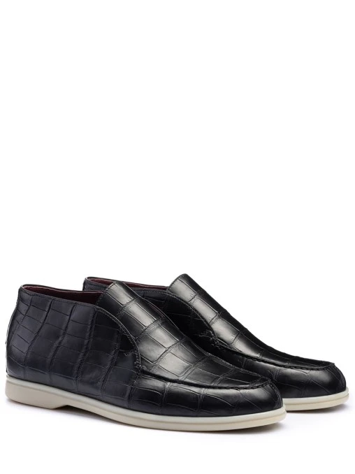 Лоферы из кожи крокодила FARGONI