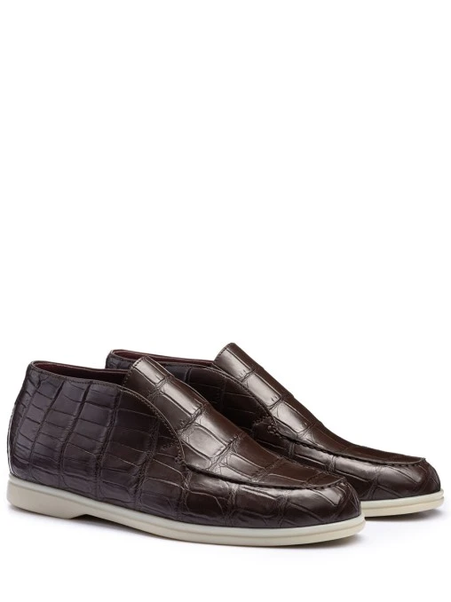 Лоферы из кожи крокодила FARGONI