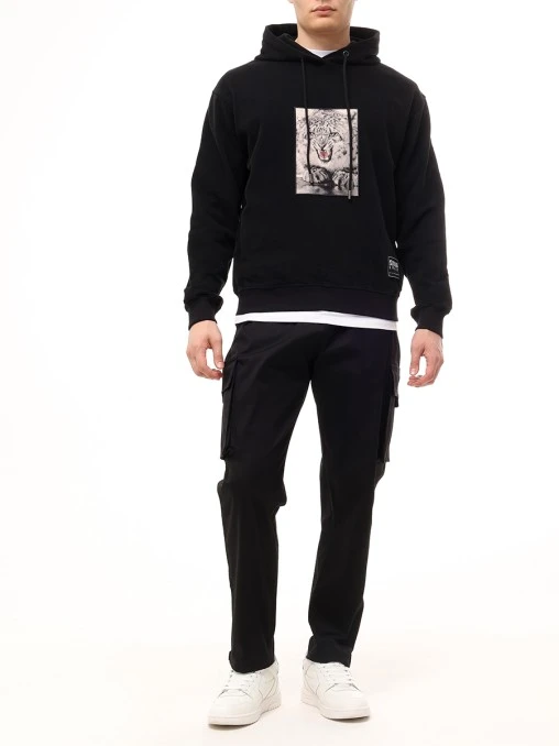 Худи хлопковое с принтом Барс KD LIMITED BRAND