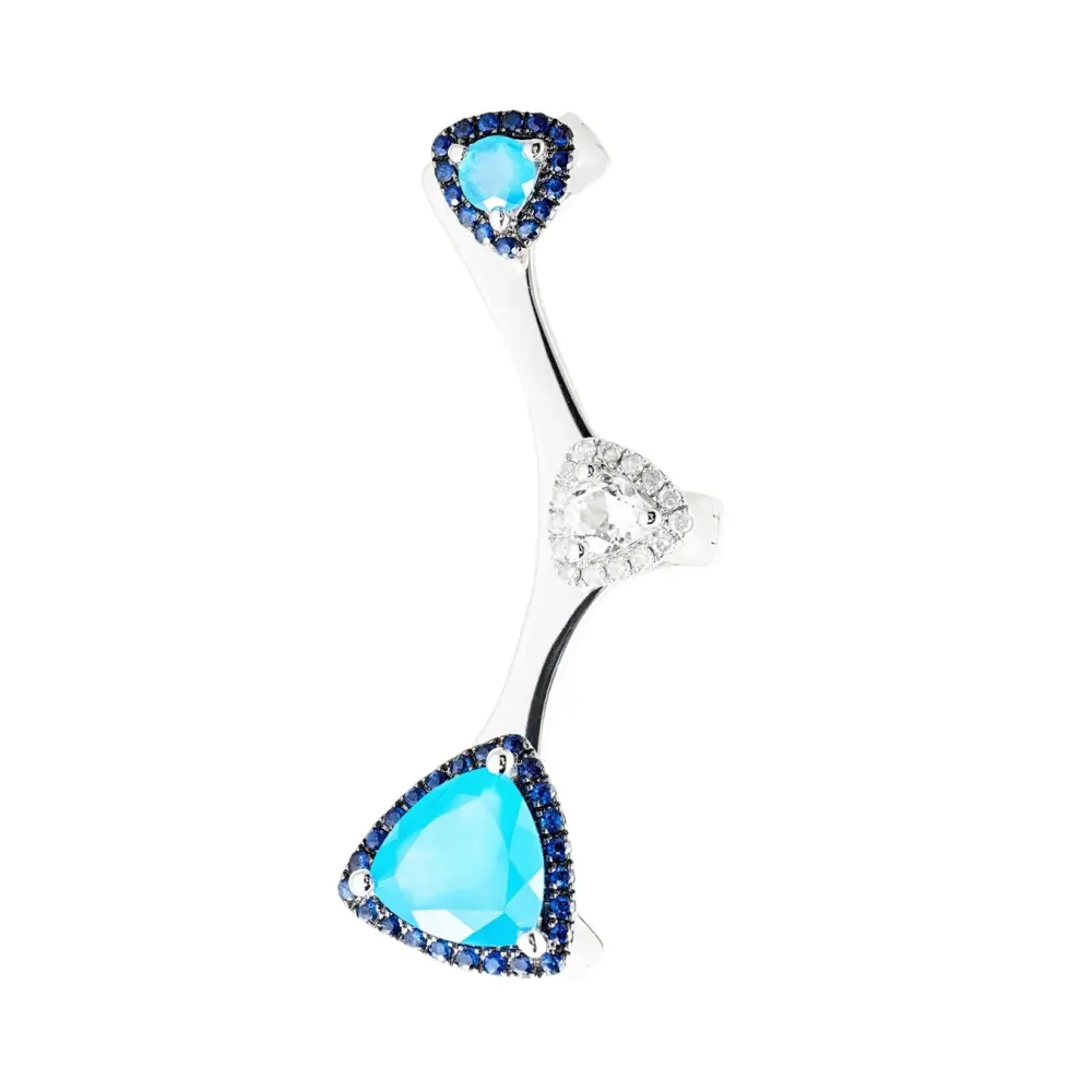 Серьга-кафф Water drop