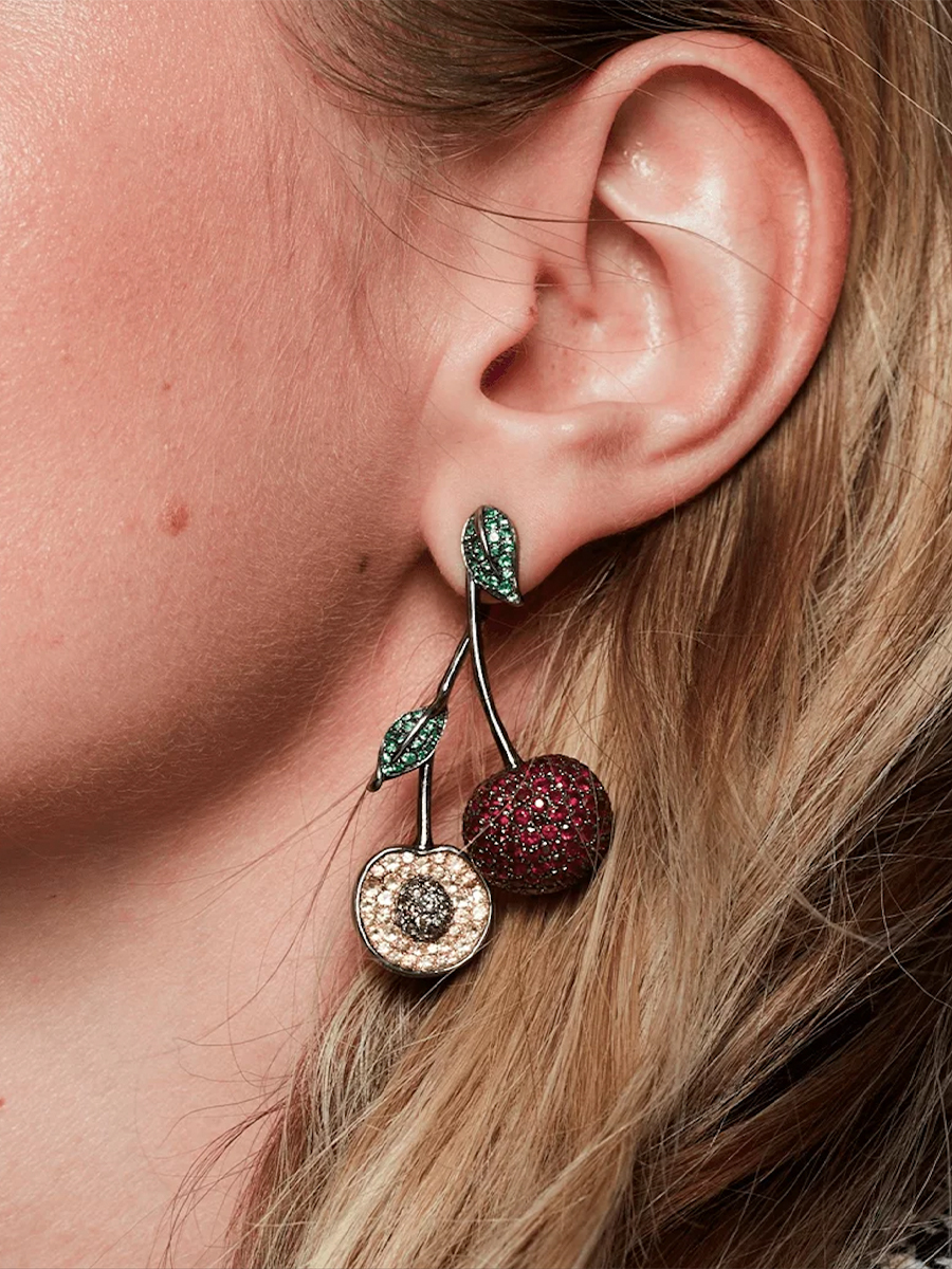 Моно-серьга Cherries