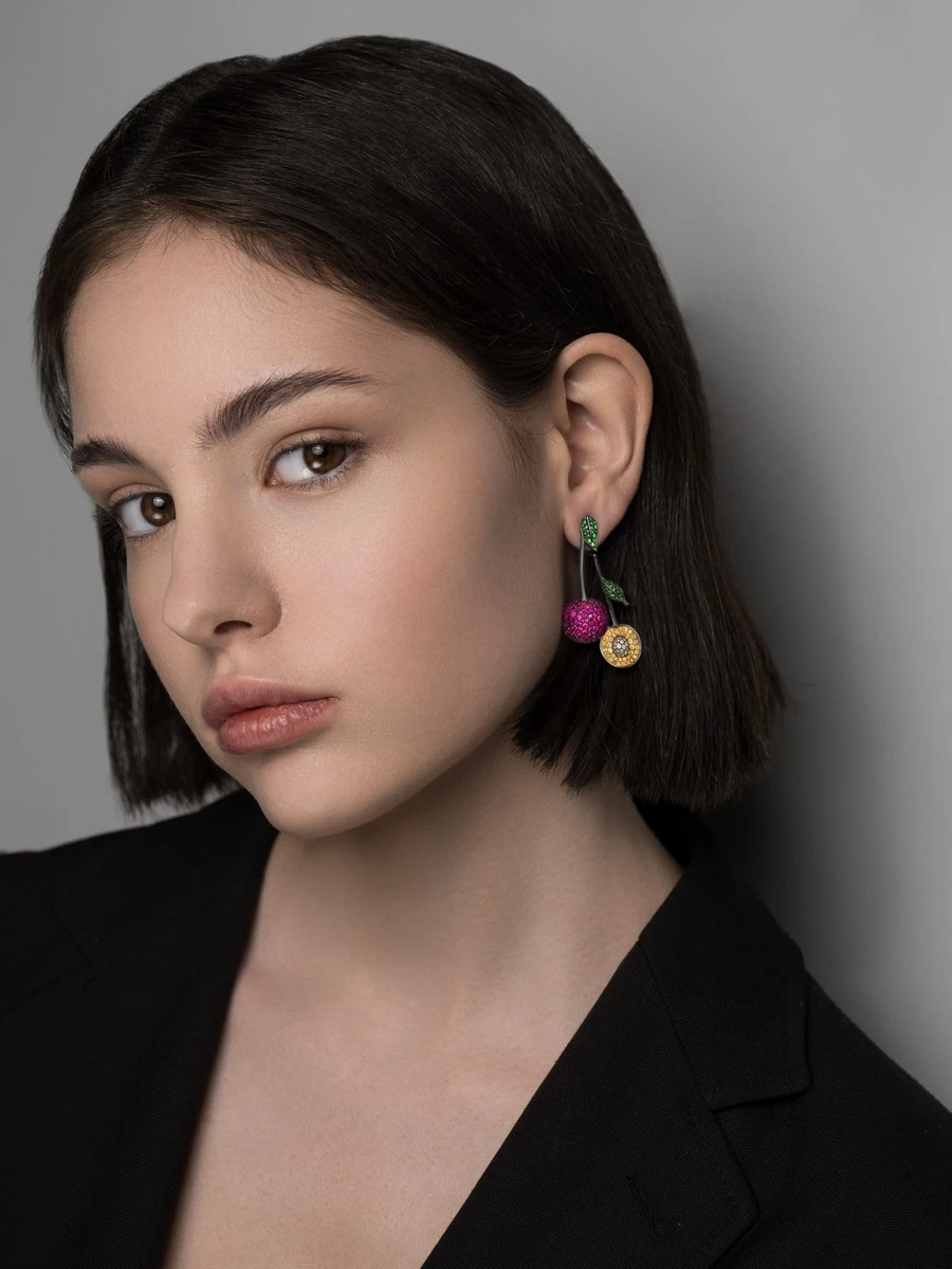 Моно-серьга Cherries