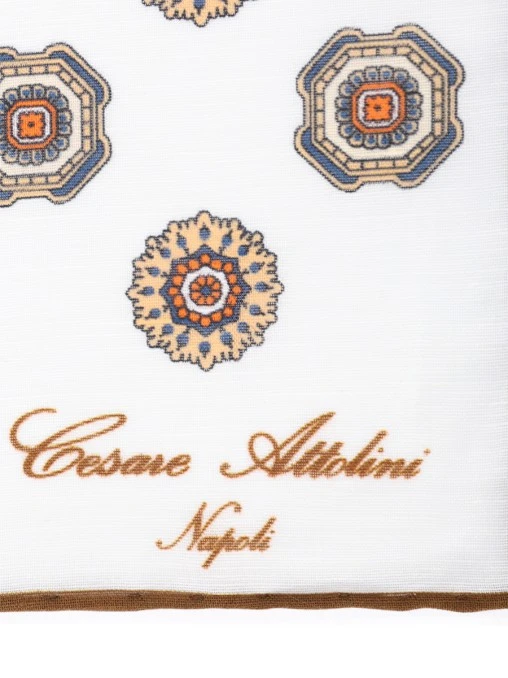 Платок из хлопка и льна CESARE ATTOLINI