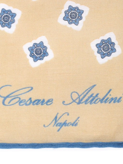 Платок из хлопка и льна CESARE ATTOLINI
