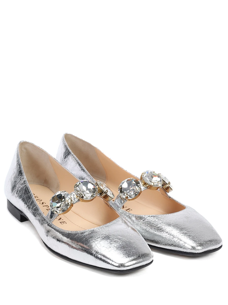 Балетки кожаные