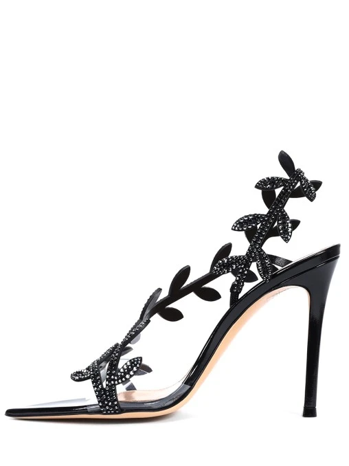 Босоножки кожаные Crystal Flavia GIANVITO ROSSI