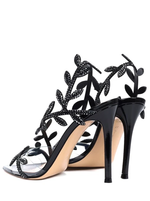 Босоножки кожаные Crystal Flavia GIANVITO ROSSI