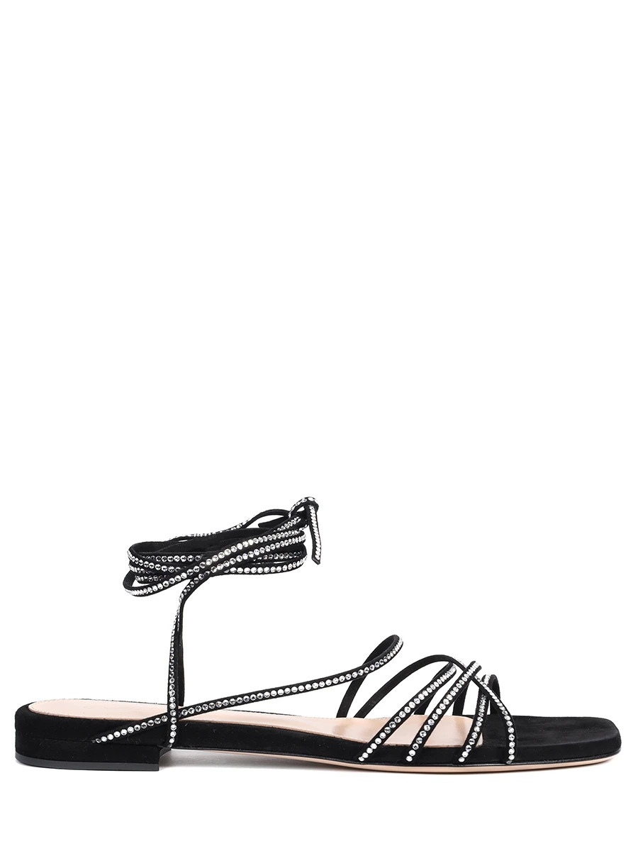 Сандалии замшевые