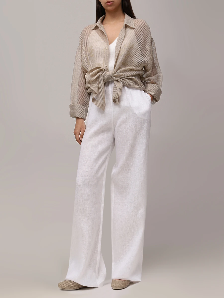 Брюки льняные