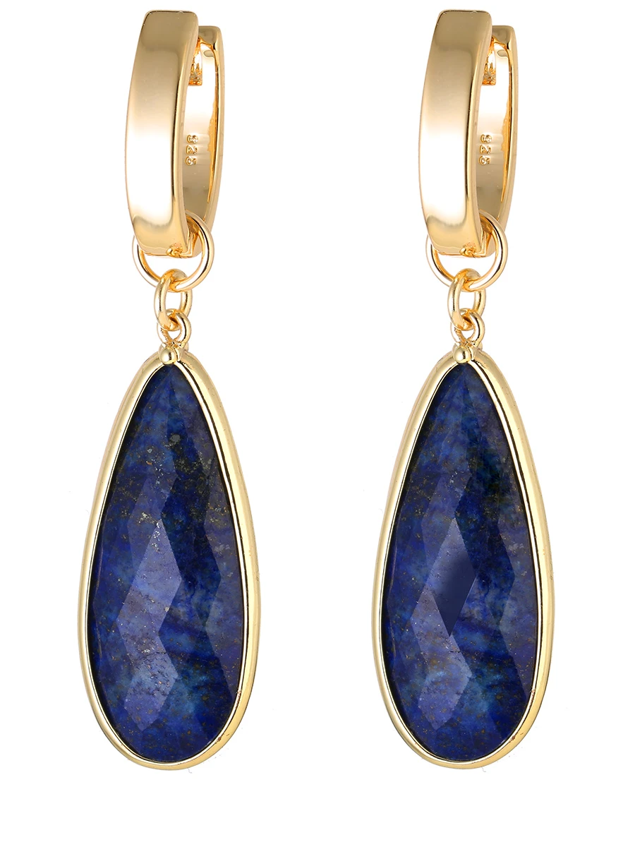 Серьги-конго с лазуритом