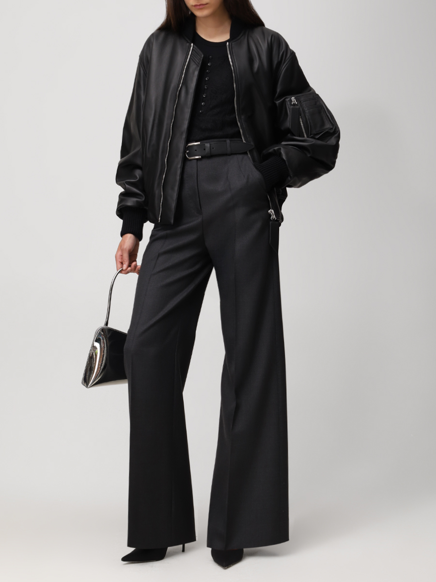 Бомбер кожаный