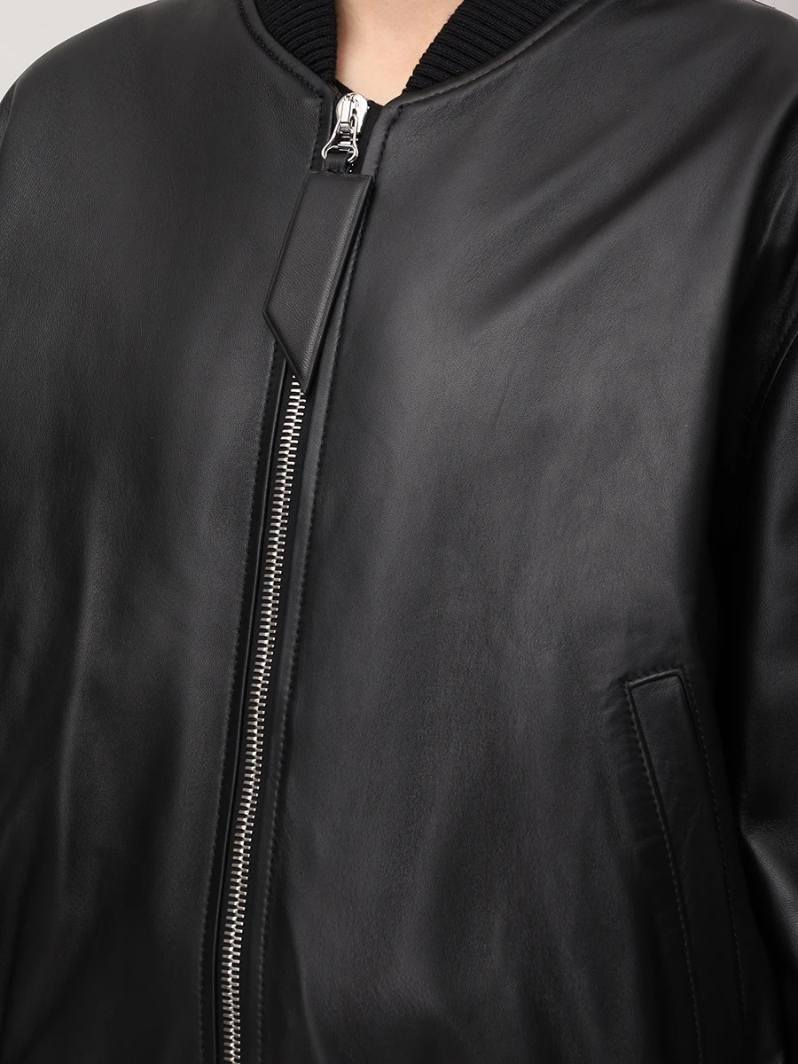 Бомбер кожаный