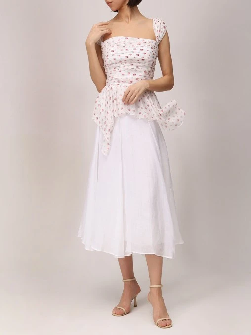 Топ шелковый ROSES AND LACE