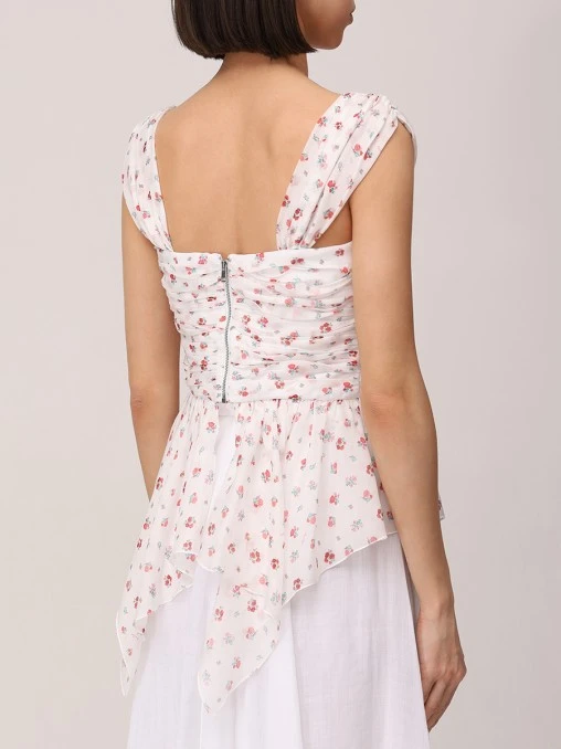 Топ шелковый ROSES AND LACE
