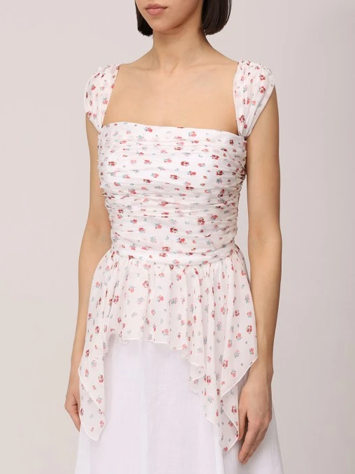 Топ шелковый ROSES AND LACE