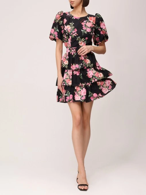 Платье из хлопка и шелка ROSES AND LACE