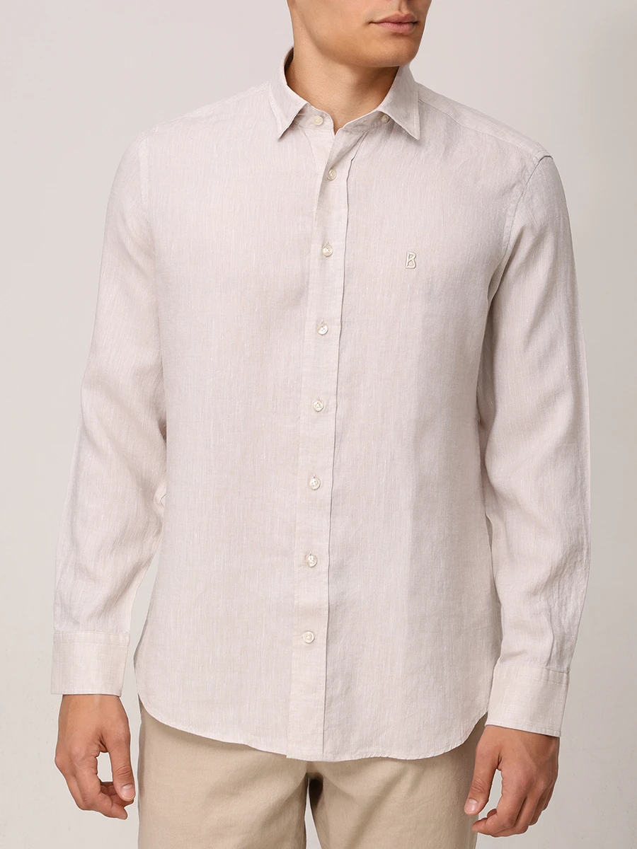 Рубашка Slim Fit льняная Timi