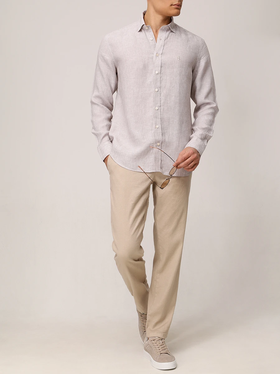 Рубашка Slim Fit льняная Timi