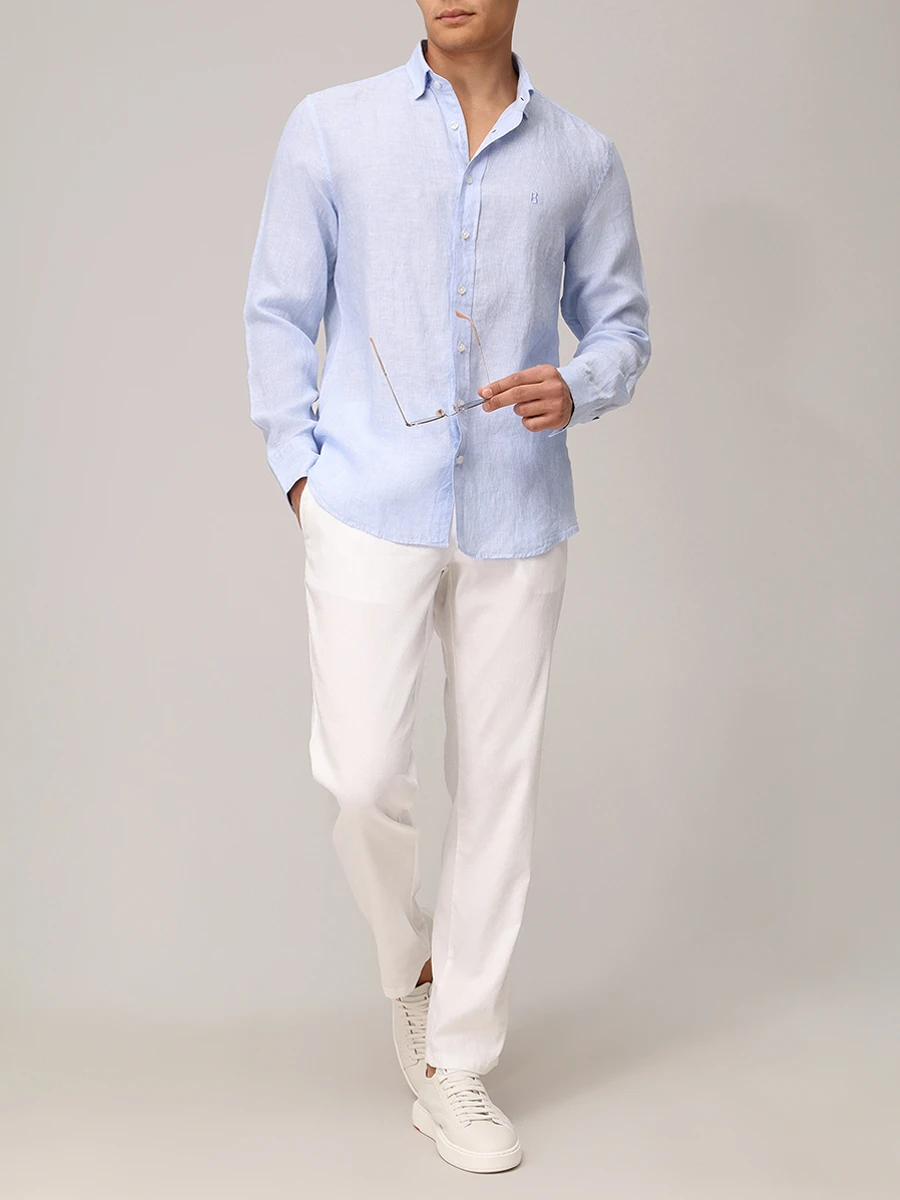 Рубашка Slim Fit льняная Timi