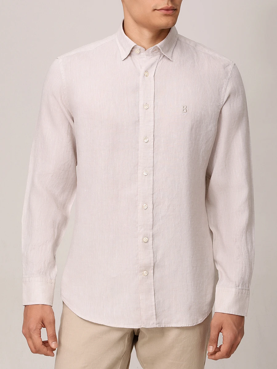 Рубашка Slim Fit льняная Timi