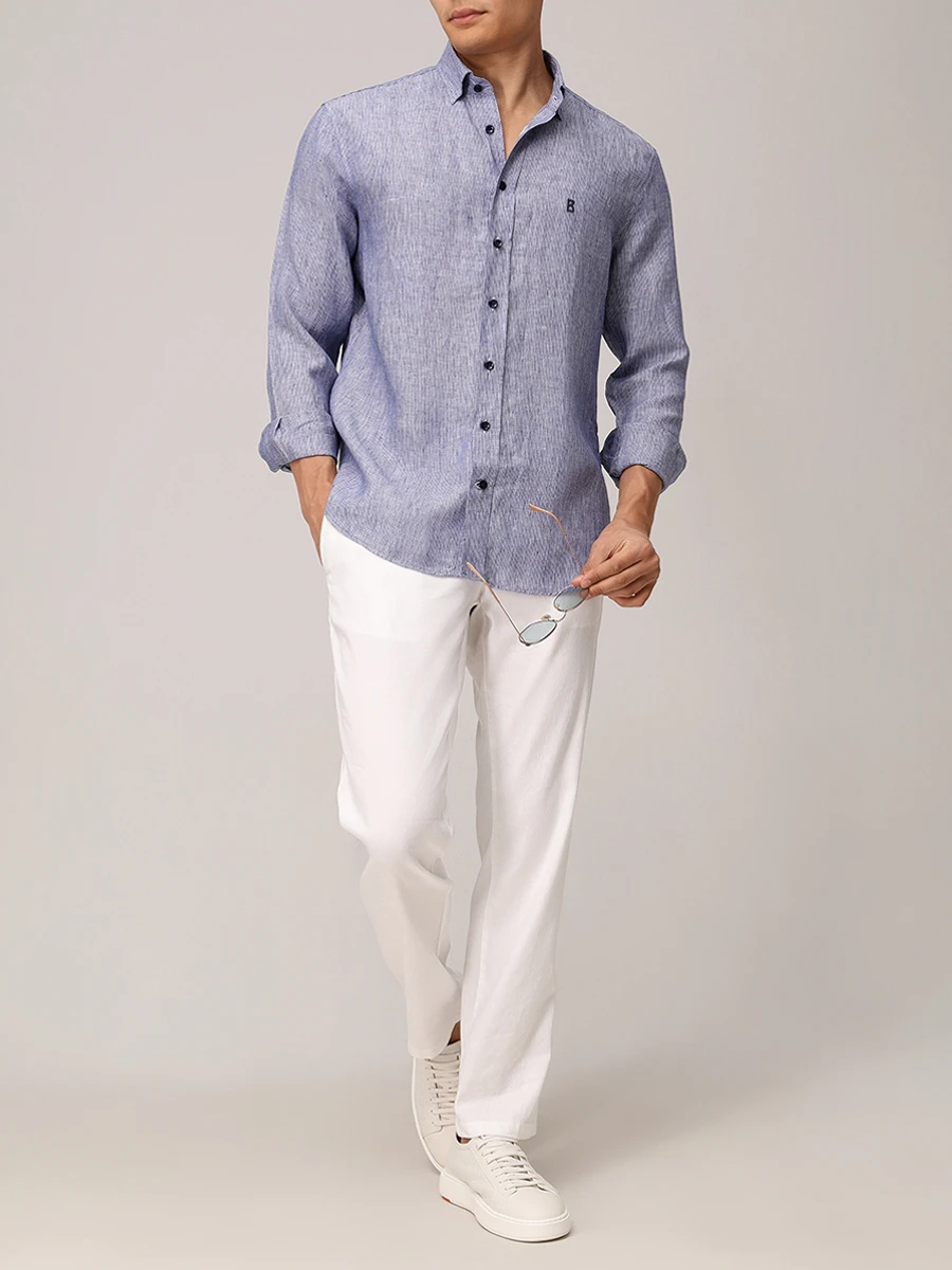 Рубашка Slim Fit льняная Timi