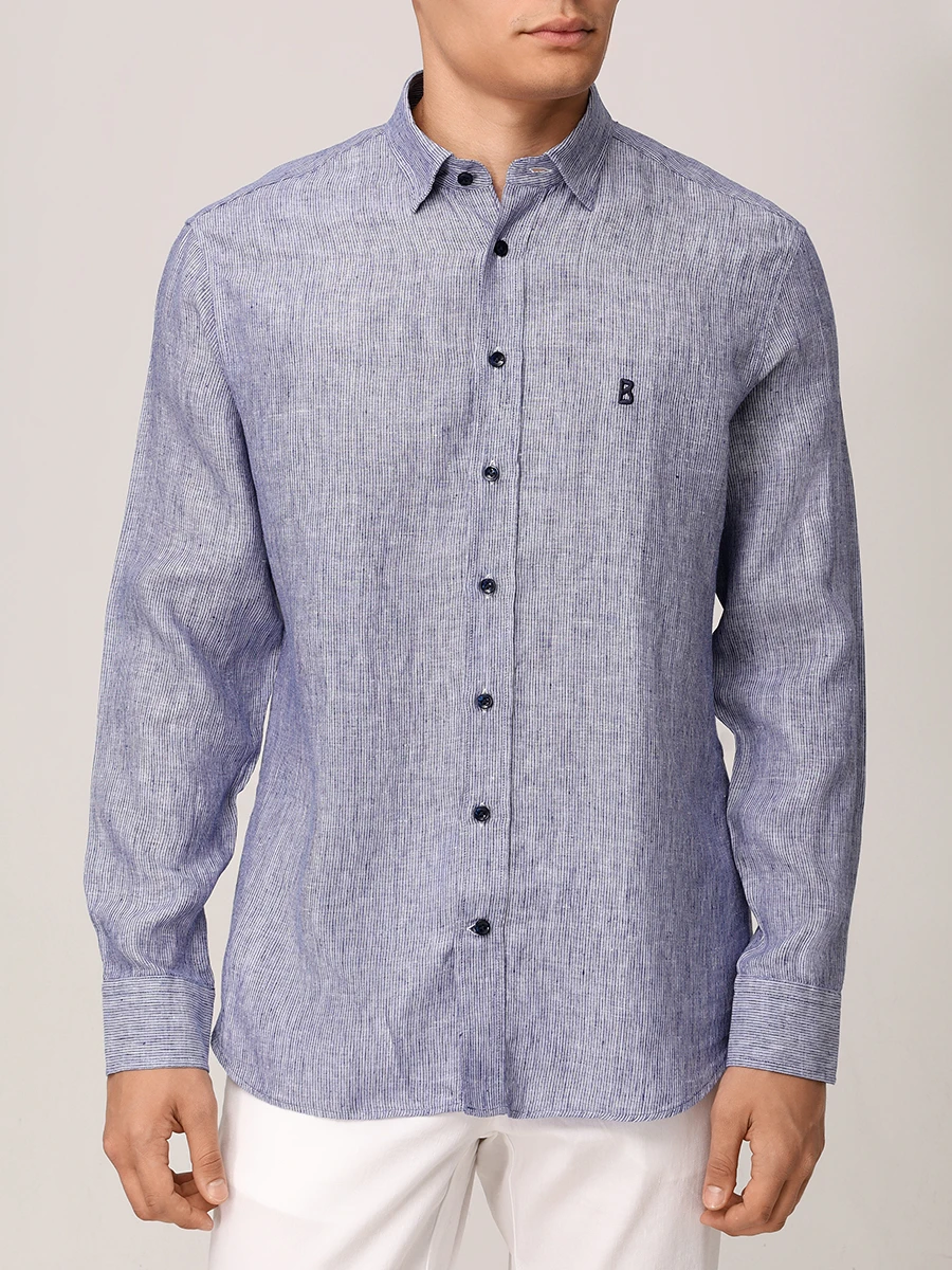 Рубашка Slim Fit льняная Timi