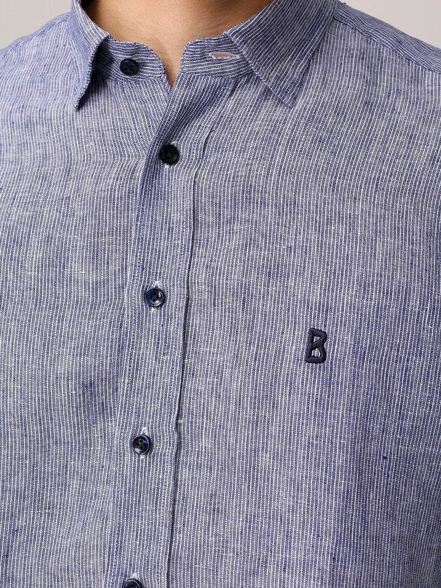 Рубашка Slim Fit льняная Timi