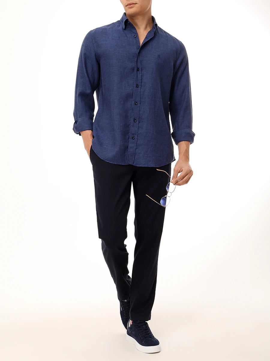 Рубашка Slim Fit льняная Timi