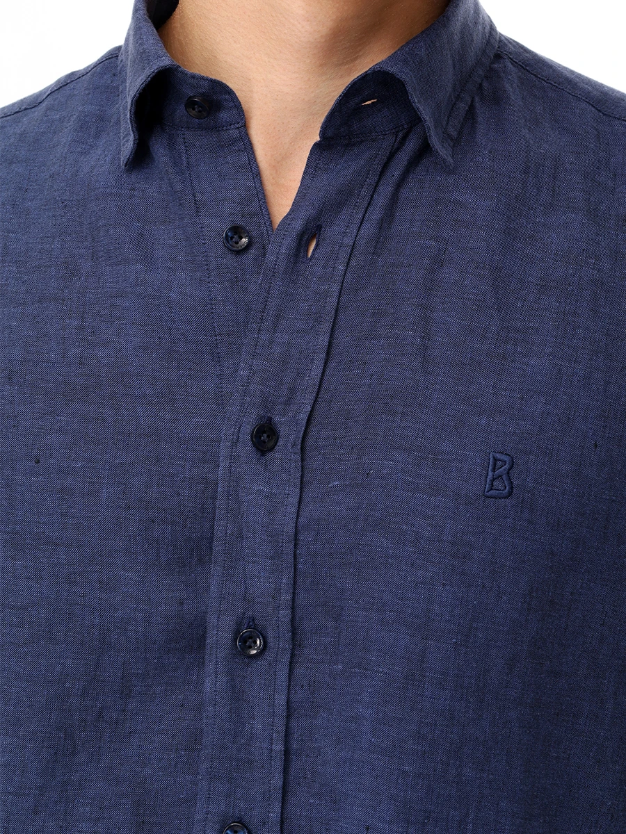 Рубашка Slim Fit льняная Timi