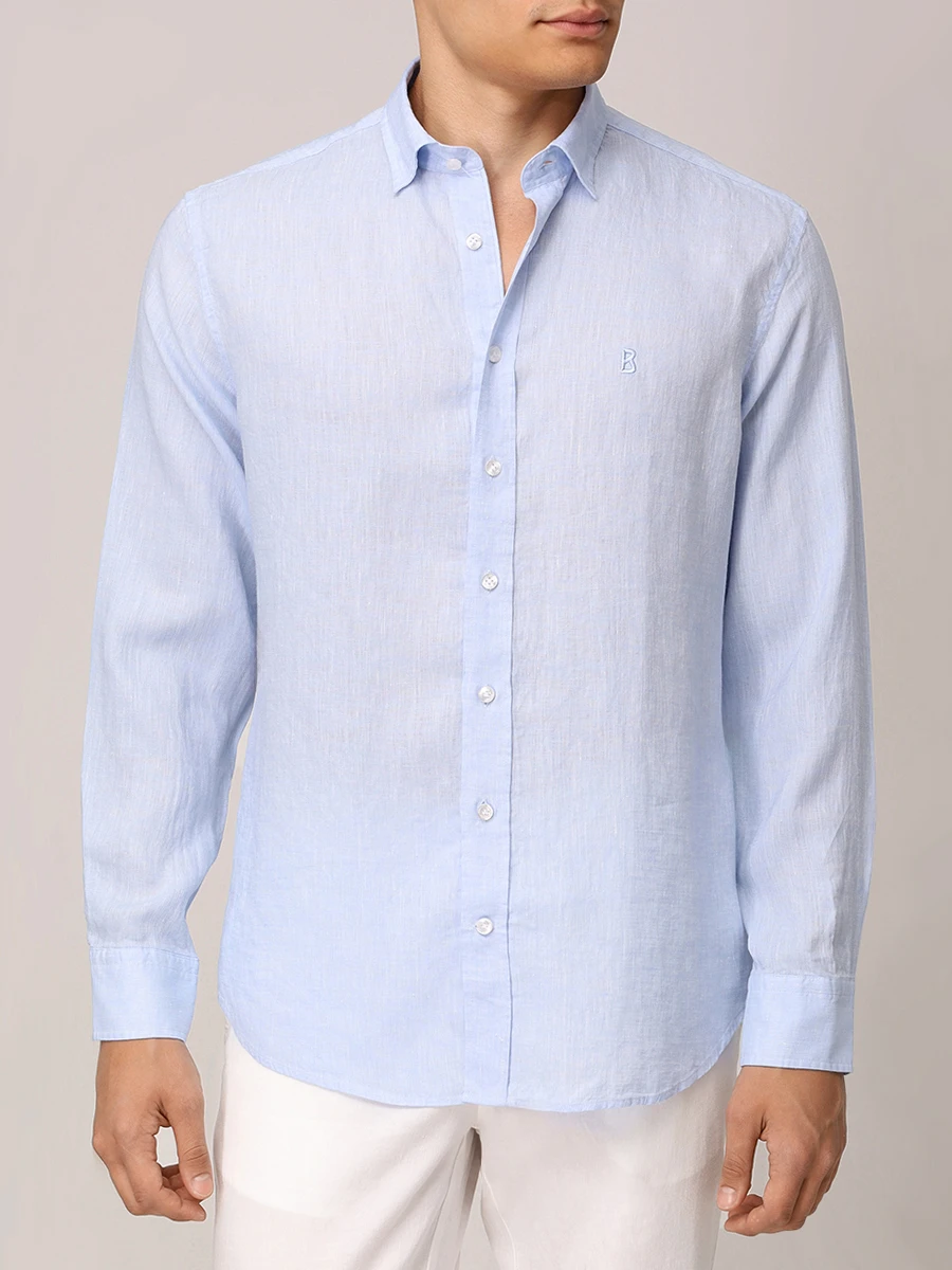 Рубашка Slim Fit льняная Timi