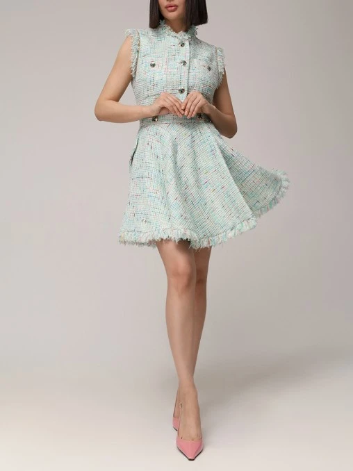 Топ Lola твидовый WHITE LILY