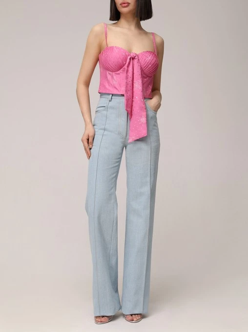 Топ шелковый Elizabeth WHITE LILY