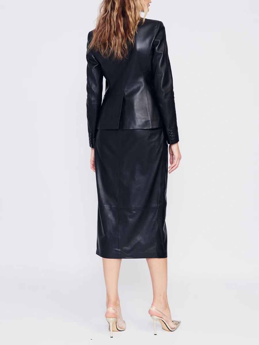 Пиджак кожаный