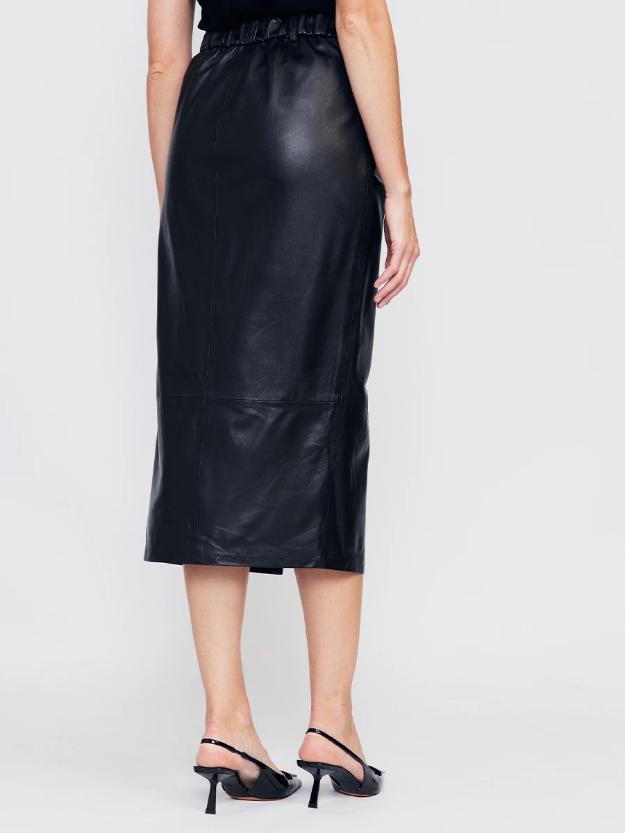 Юбка кожаная