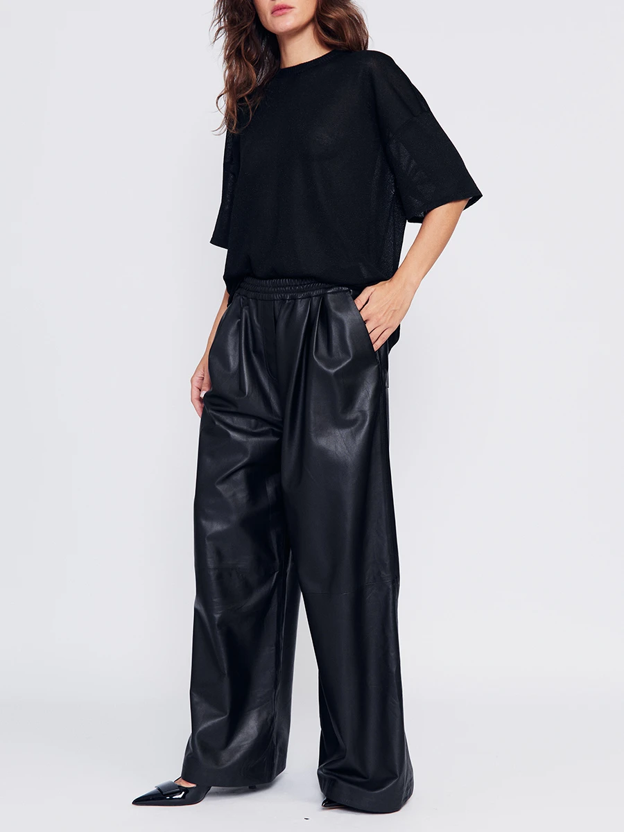 Брюки кожаные